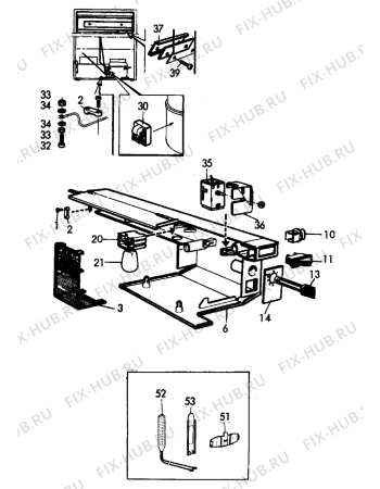 Взрыв-схема холодильника Electrolux RF928 - Схема узла Electrical equipment